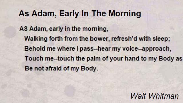 American poems by walt whitman
